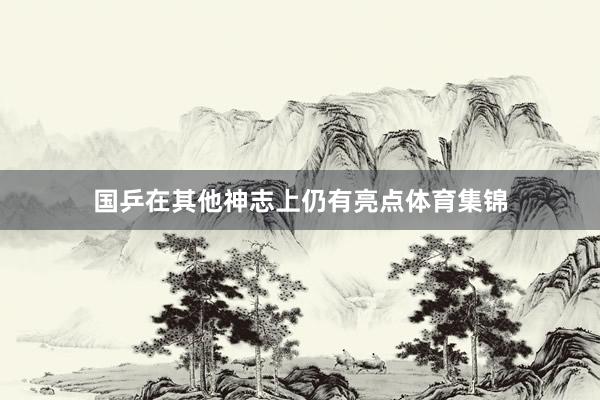 国乒在其他神志上仍有亮点体育集锦