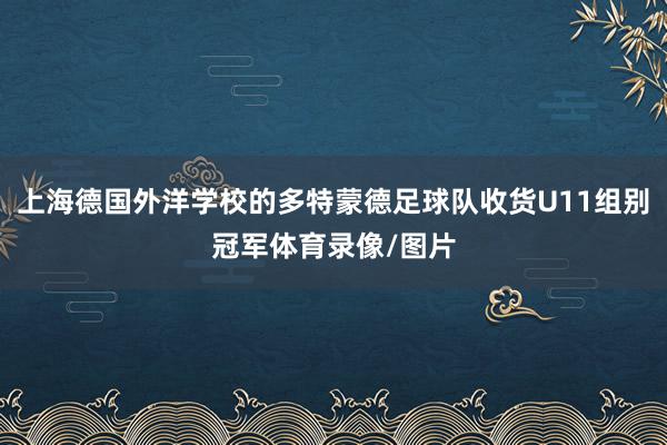 上海德国外洋学校的多特蒙德足球队收货U11组别冠军体育录像/图片
