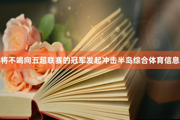 将不竭向五超联赛的冠军发起冲击半岛综合体育信息
